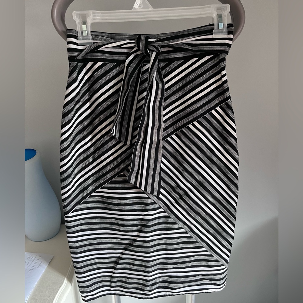 Milly Black and White striped skirt - size 2
